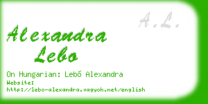 alexandra lebo business card